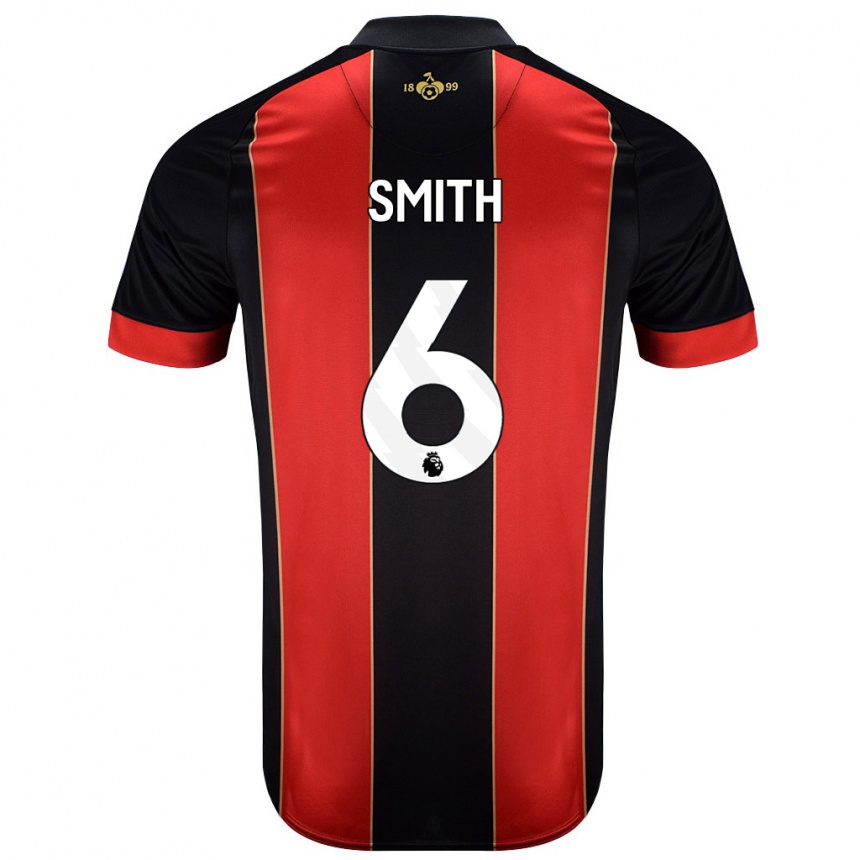 Kids Football Maisy Smith #6 Red Black Home Jersey 2024/25 T-Shirt Nz