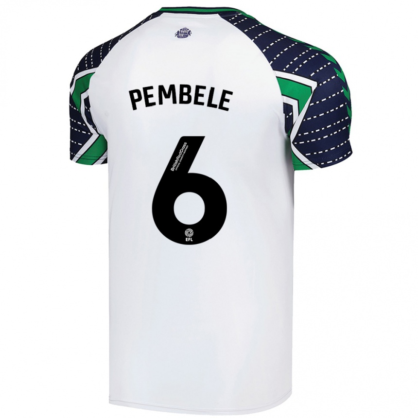 Kids Football Timothée Pembélé #6 White Away Jersey 2024/25 T-Shirt Nz