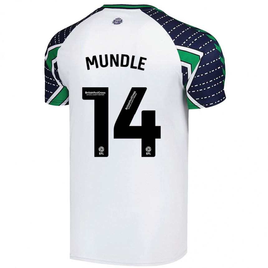 Kids Football Romaine Mundle #14 White Away Jersey 2024/25 T-Shirt Nz