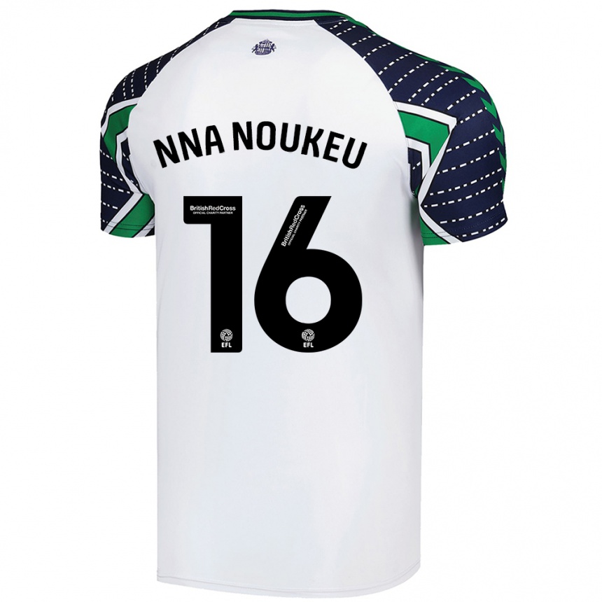 Kids Football Blondy Nna Noukeu #16 White Away Jersey 2024/25 T-Shirt Nz