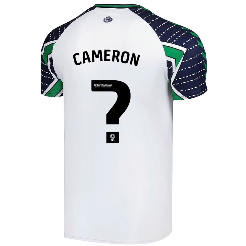 Kids Football Dan Cameron #0 White Away Jersey 2024/25 T-Shirt Nz