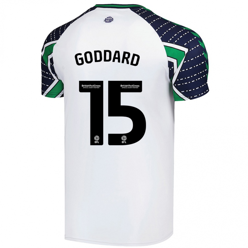 Kids Football Amy Goddard #15 White Away Jersey 2024/25 T-Shirt Nz