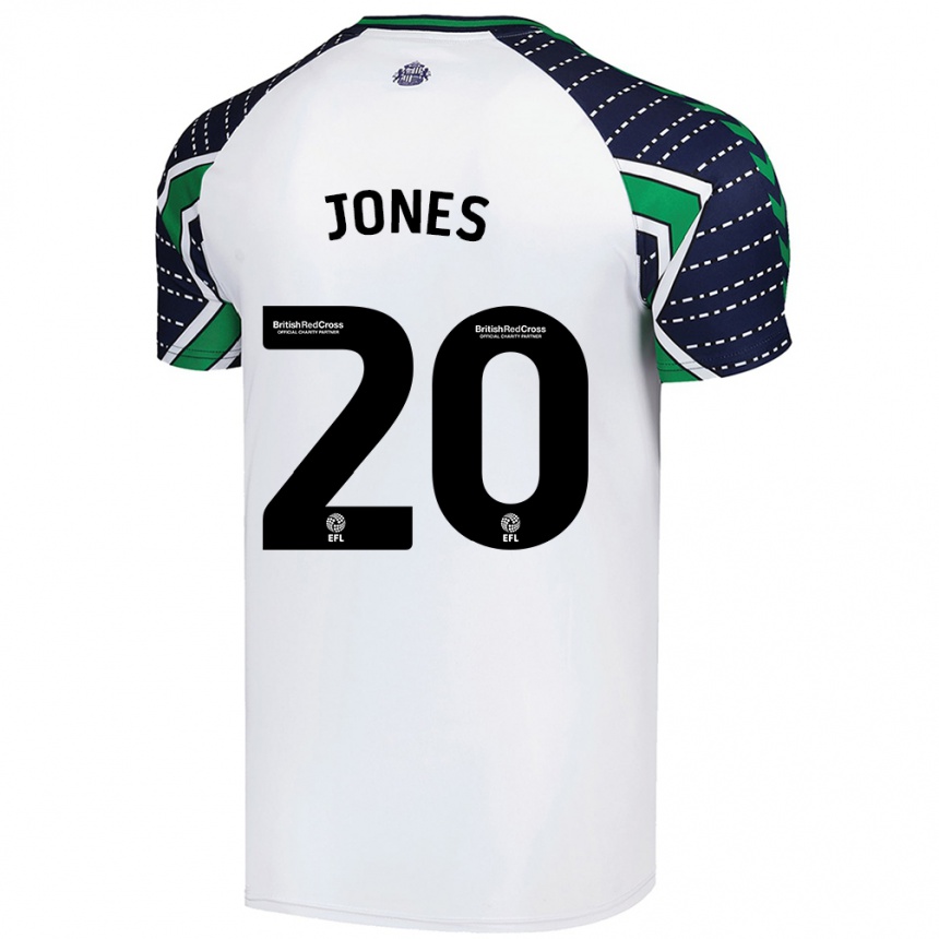 Kids Football Ellen Jones #20 White Away Jersey 2024/25 T-Shirt Nz