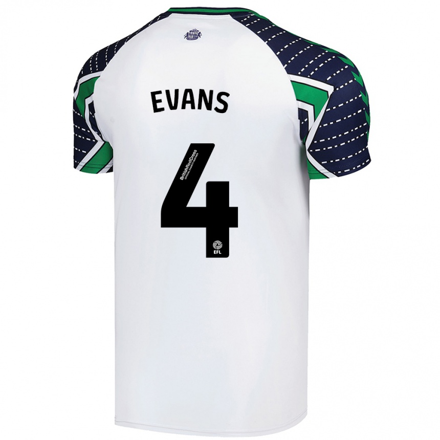 Kids Football Corry Evans #4 White Away Jersey 2024/25 T-Shirt Nz