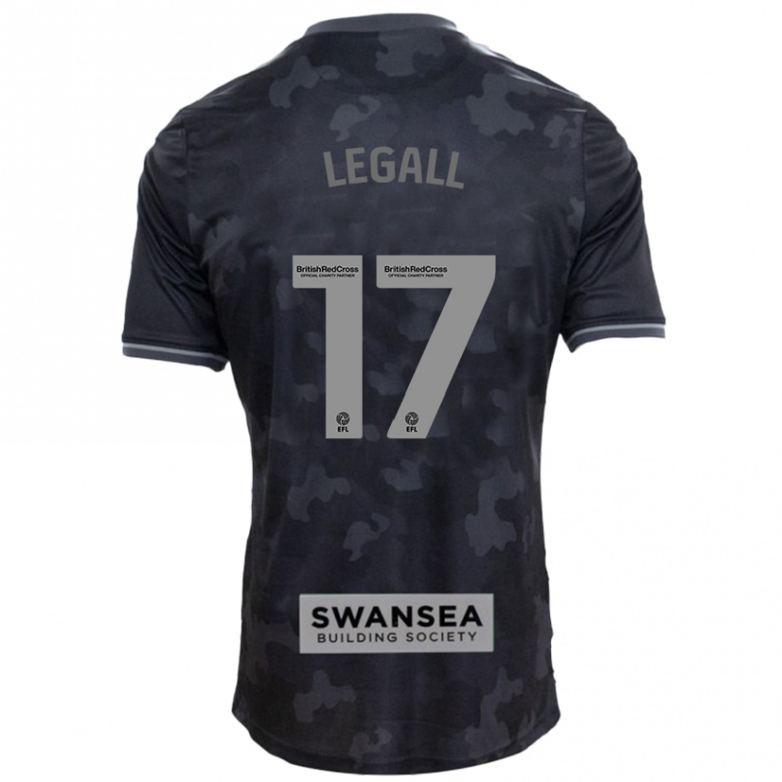 Kids Football Monet Legall #17 Black Away Jersey 2024/25 T-Shirt Nz