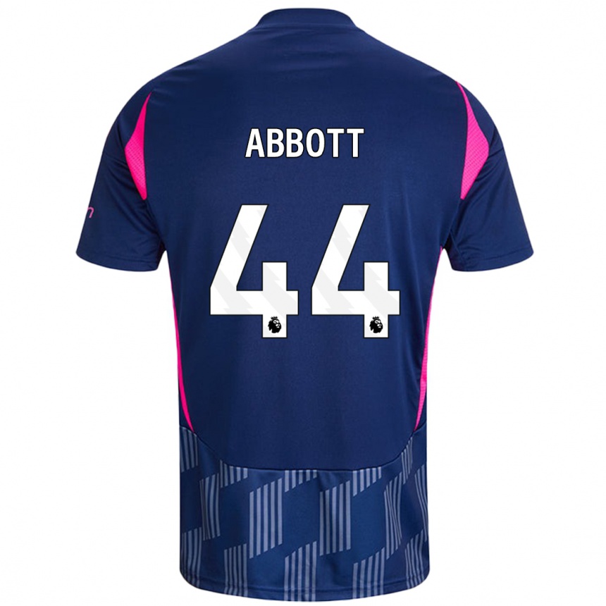 Kids Football Zach Abbott #44 Royal Blue Pink Away Jersey 2024/25 T-Shirt Nz