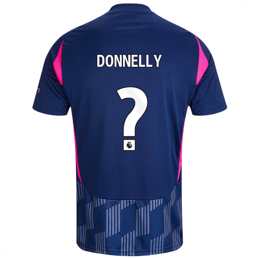 Kids Football Aaron Donnelly #0 Royal Blue Pink Away Jersey 2024/25 T-Shirt Nz