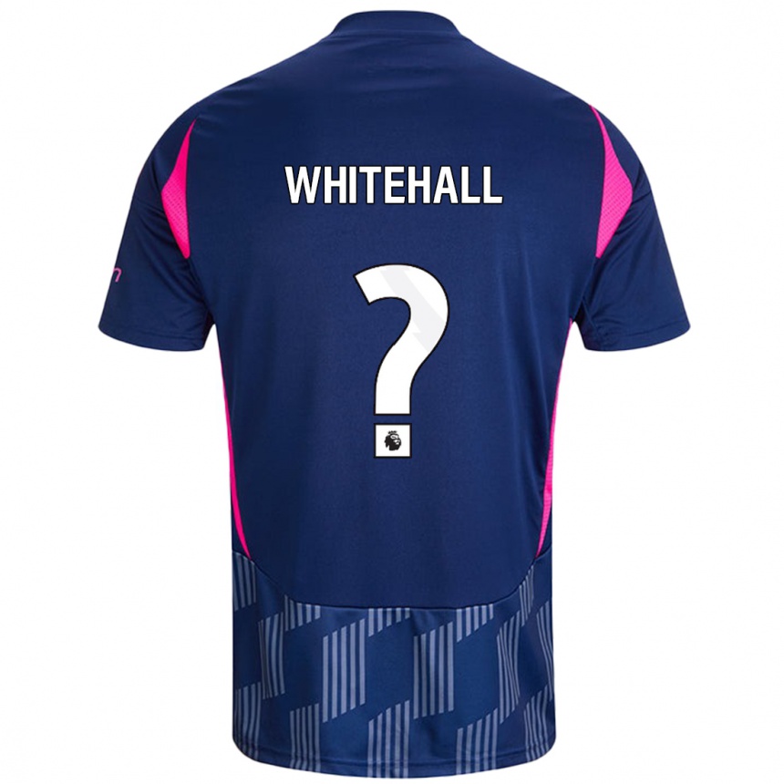 Kids Football Archie Whitehall #0 Royal Blue Pink Away Jersey 2024/25 T-Shirt Nz