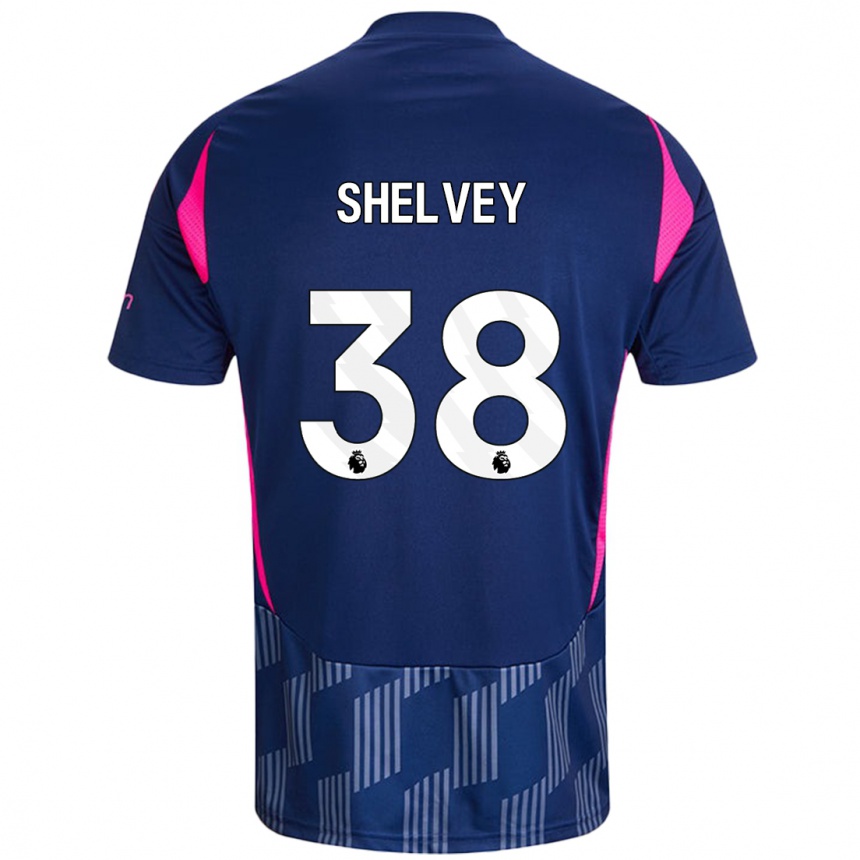 Kids Football George Shelvey #38 Royal Blue Pink Away Jersey 2024/25 T-Shirt Nz