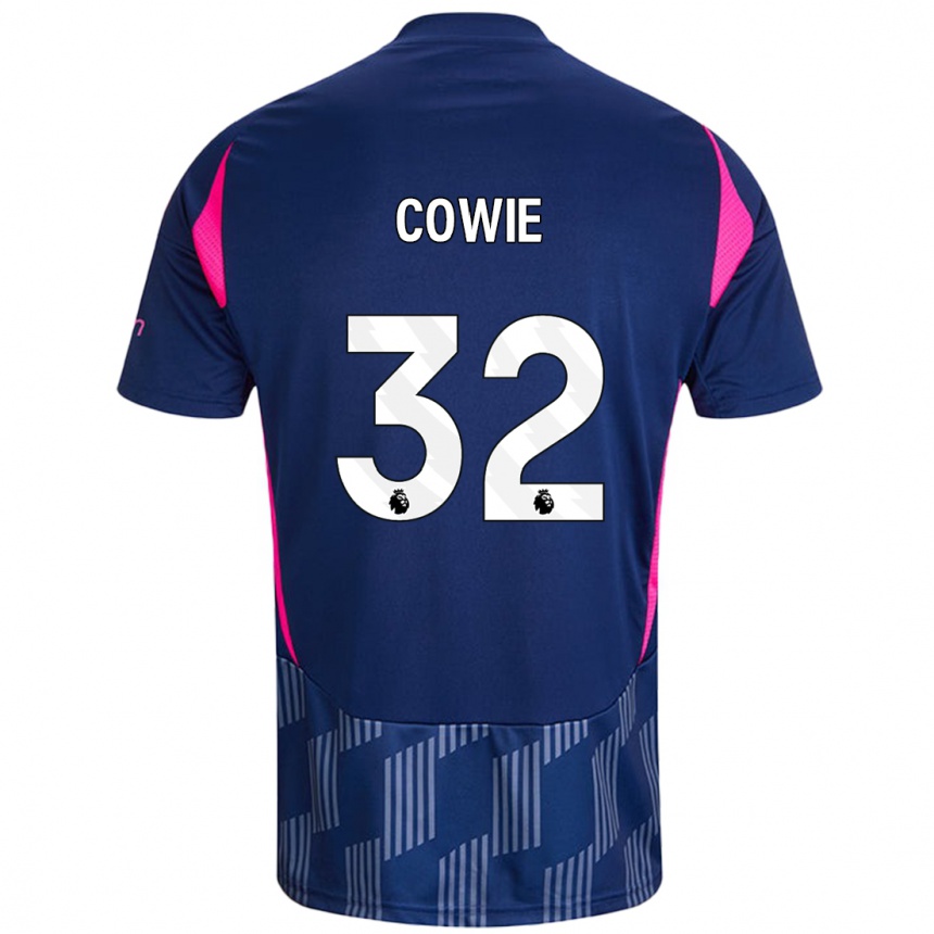 Kids Football Abi Cowie #32 Royal Blue Pink Away Jersey 2024/25 T-Shirt Nz