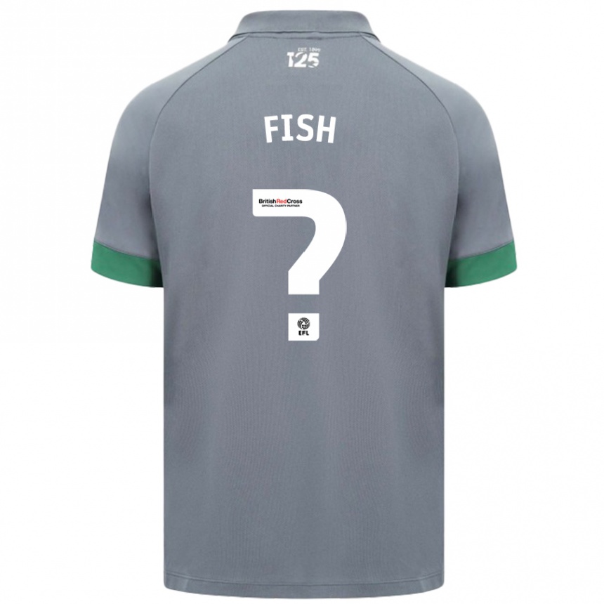 Kids Football Will Fish #0 Dark Gray Away Jersey 2024/25 T-Shirt Nz