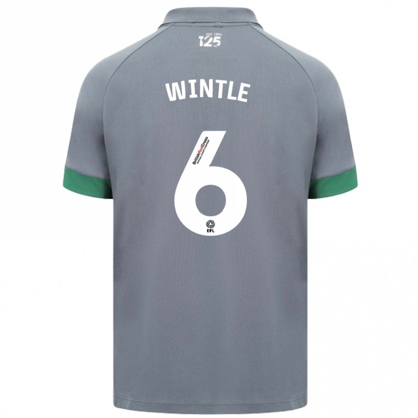 Kids Football Ryan Wintle #6 Dark Gray Away Jersey 2024/25 T-Shirt Nz