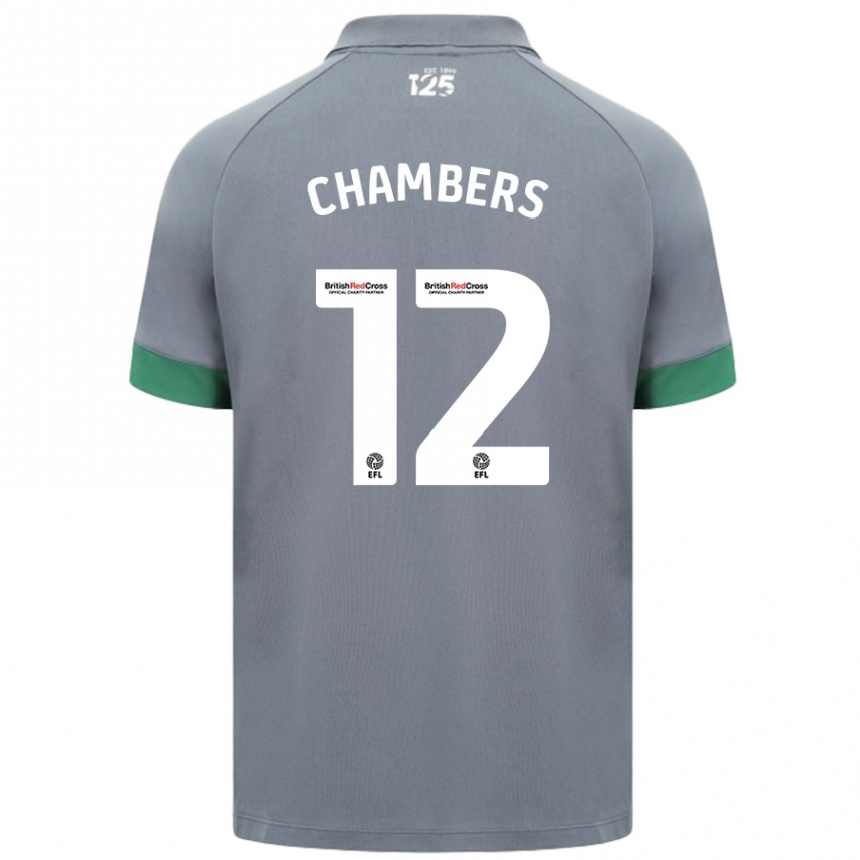 Kids Football Calum Chambers #12 Dark Gray Away Jersey 2024/25 T-Shirt Nz