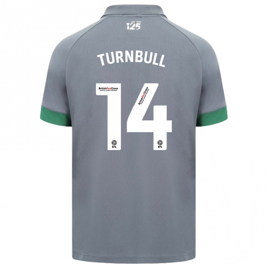 Kids Football David Turnbull #14 Dark Gray Away Jersey 2024/25 T-Shirt Nz