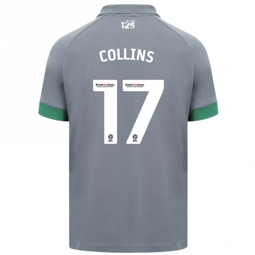 Kids Football Jamilu Collins #17 Dark Gray Away Jersey 2024/25 T-Shirt Nz