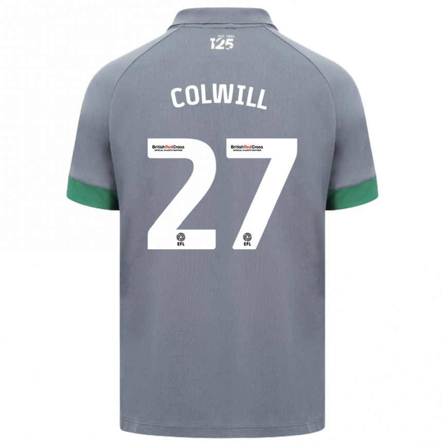 Kids Football Rubin Colwill #27 Dark Gray Away Jersey 2024/25 T-Shirt Nz