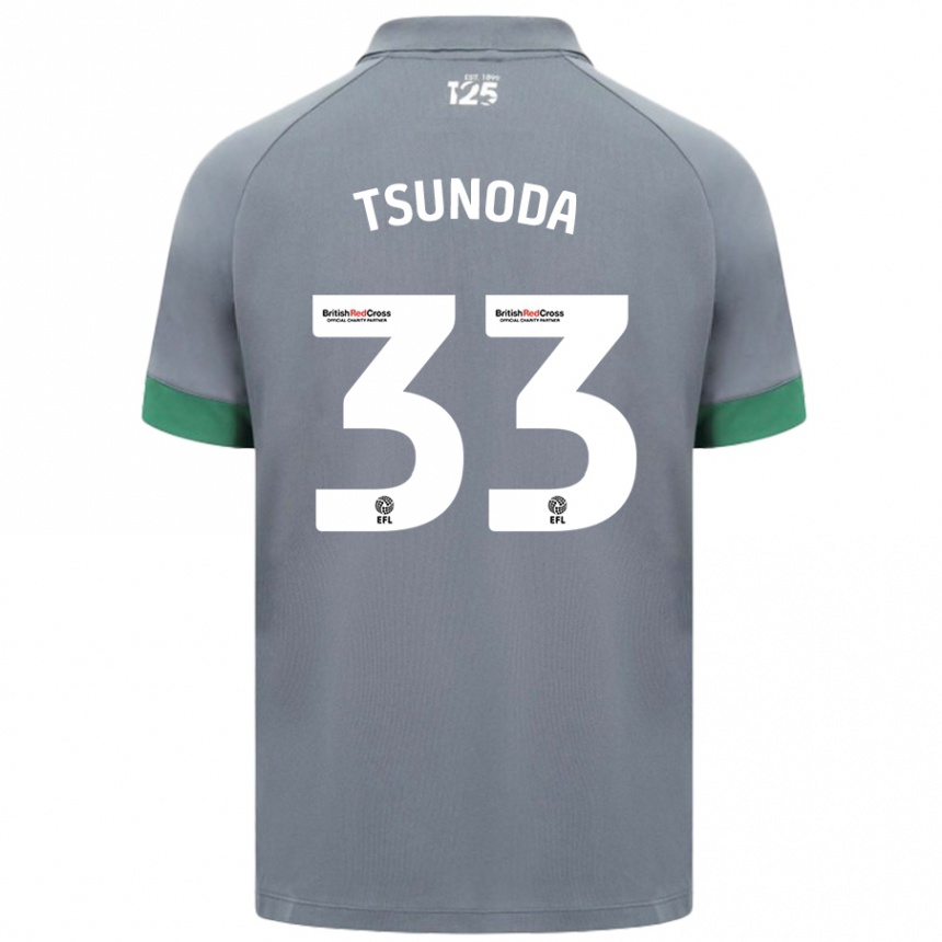 Kids Football Ryotaro Tsunoda #33 Dark Gray Away Jersey 2024/25 T-Shirt Nz