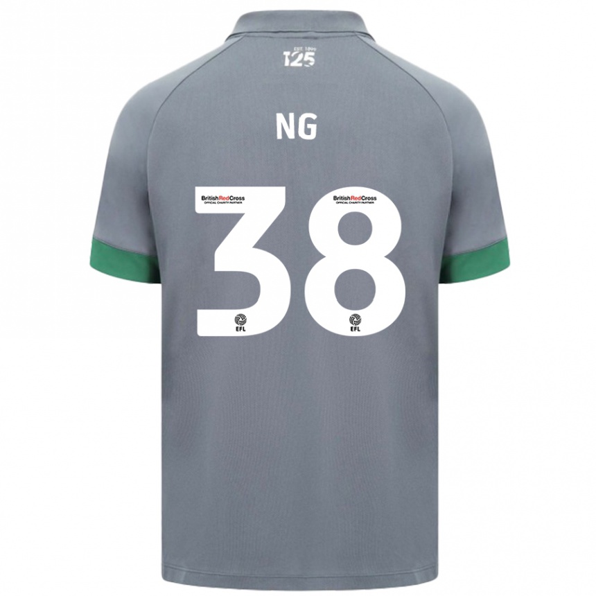 Kids Football Perry Ng #38 Dark Gray Away Jersey 2024/25 T-Shirt Nz