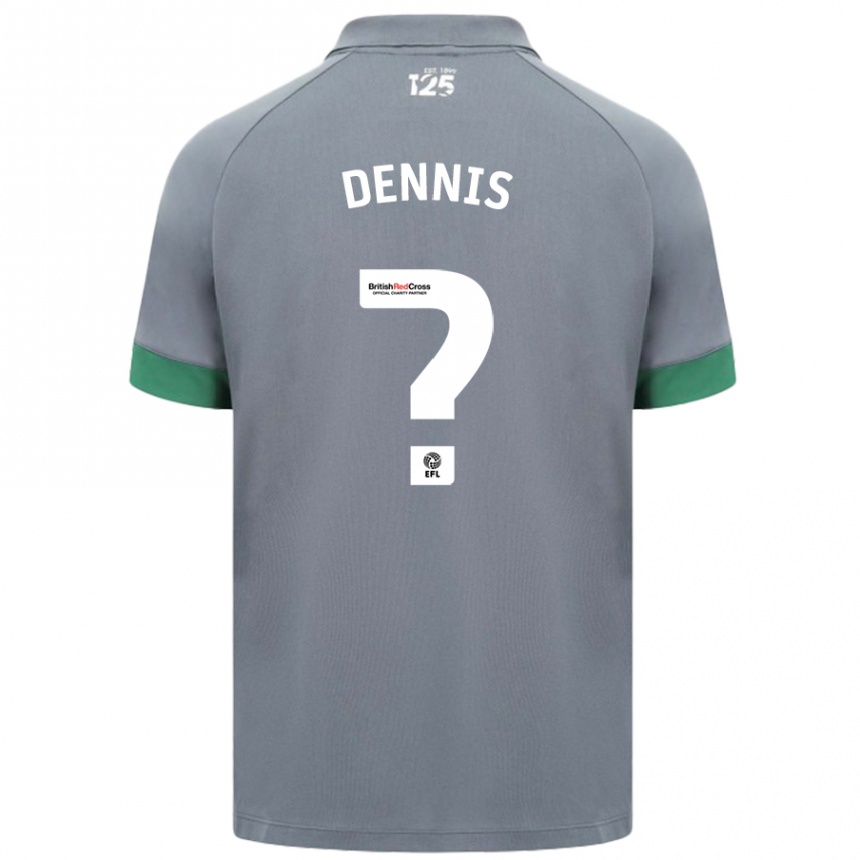 Kids Football Jake Dennis #0 Dark Gray Away Jersey 2024/25 T-Shirt Nz