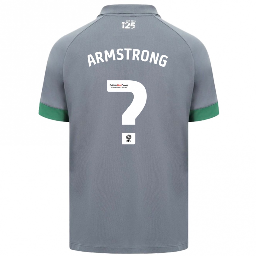 Kids Football Luke Armstrong #0 Dark Gray Away Jersey 2024/25 T-Shirt Nz