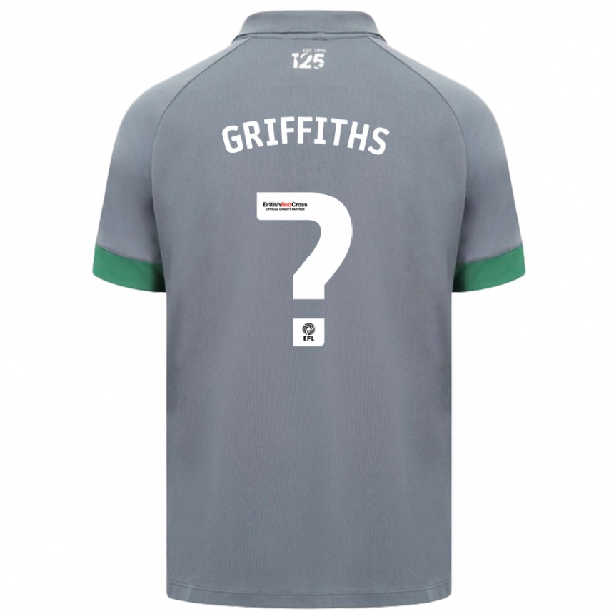 Kids Football Ewan Griffiths #0 Dark Gray Away Jersey 2024/25 T-Shirt Nz