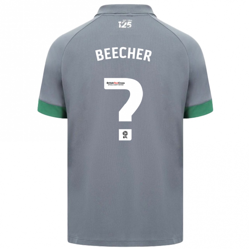 Kids Football Josh Beecher #0 Dark Gray Away Jersey 2024/25 T-Shirt Nz