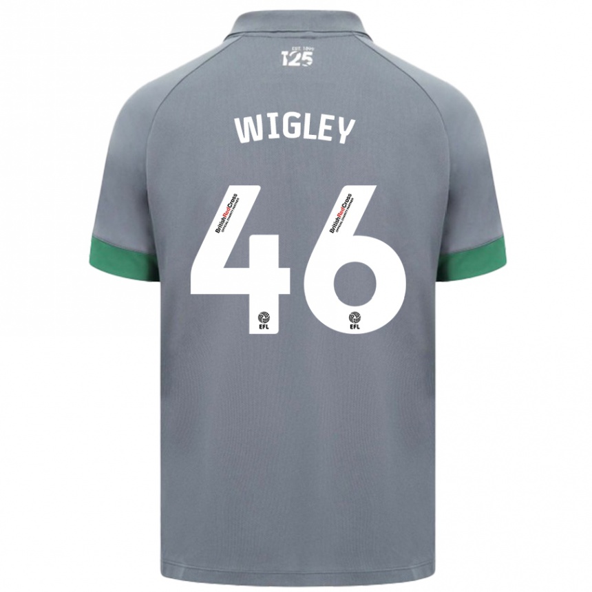 Kids Football Morgan Wigley #46 Dark Gray Away Jersey 2024/25 T-Shirt Nz