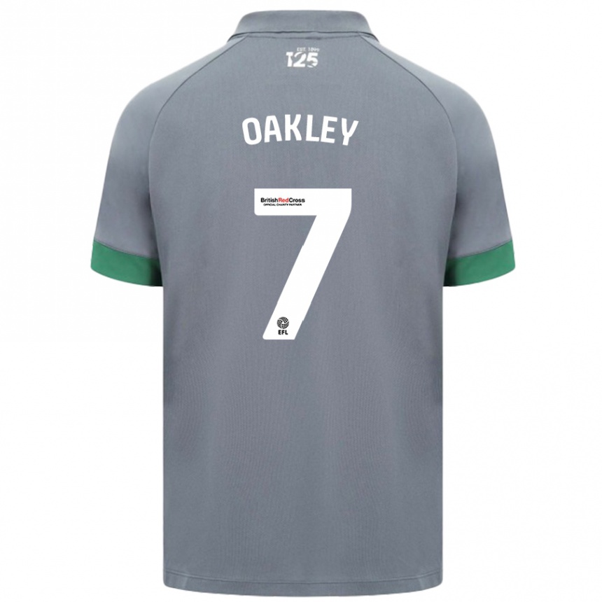 Kids Football Rhianne Oakley #7 Dark Gray Away Jersey 2024/25 T-Shirt Nz