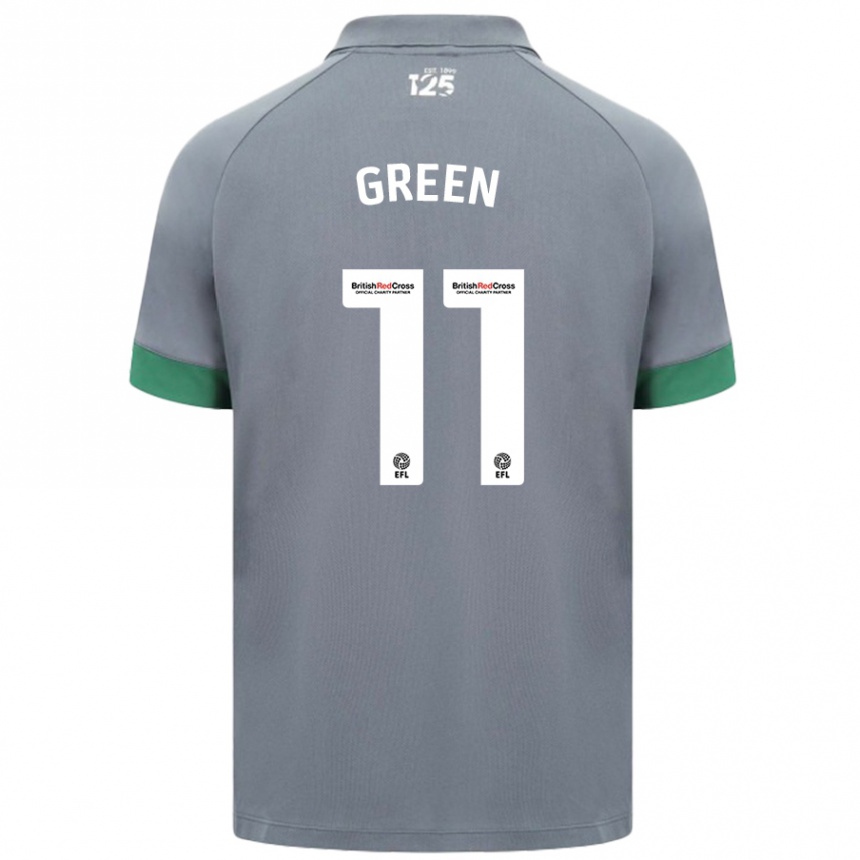 Kids Football Danielle Green #11 Dark Gray Away Jersey 2024/25 T-Shirt Nz