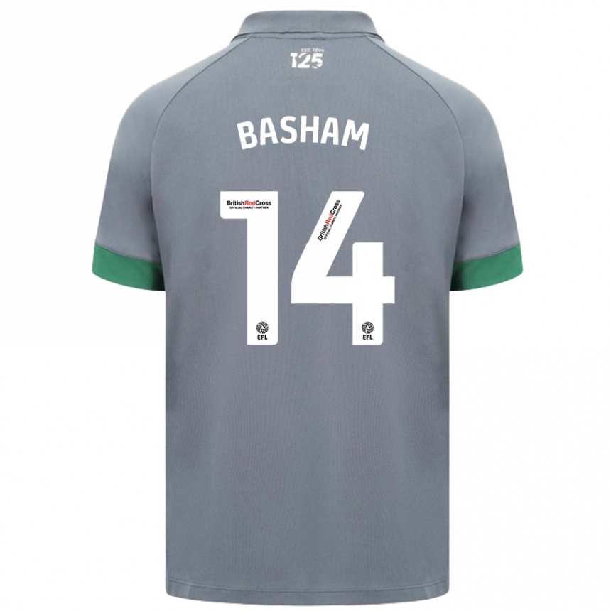 Kids Football Olivia Basham #14 Dark Gray Away Jersey 2024/25 T-Shirt Nz