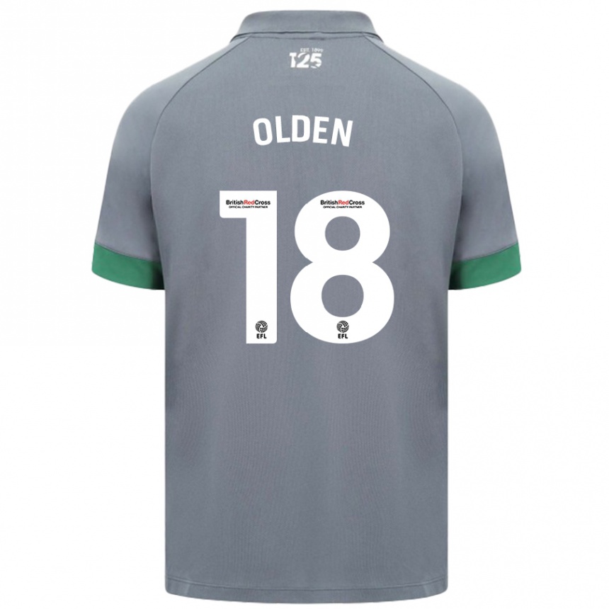 Kids Football Mackenzie Olden #18 Dark Gray Away Jersey 2024/25 T-Shirt Nz