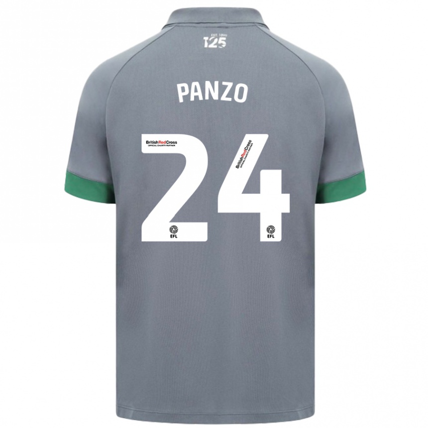 Kids Football Jonathan Panzo #24 Dark Gray Away Jersey 2024/25 T-Shirt Nz