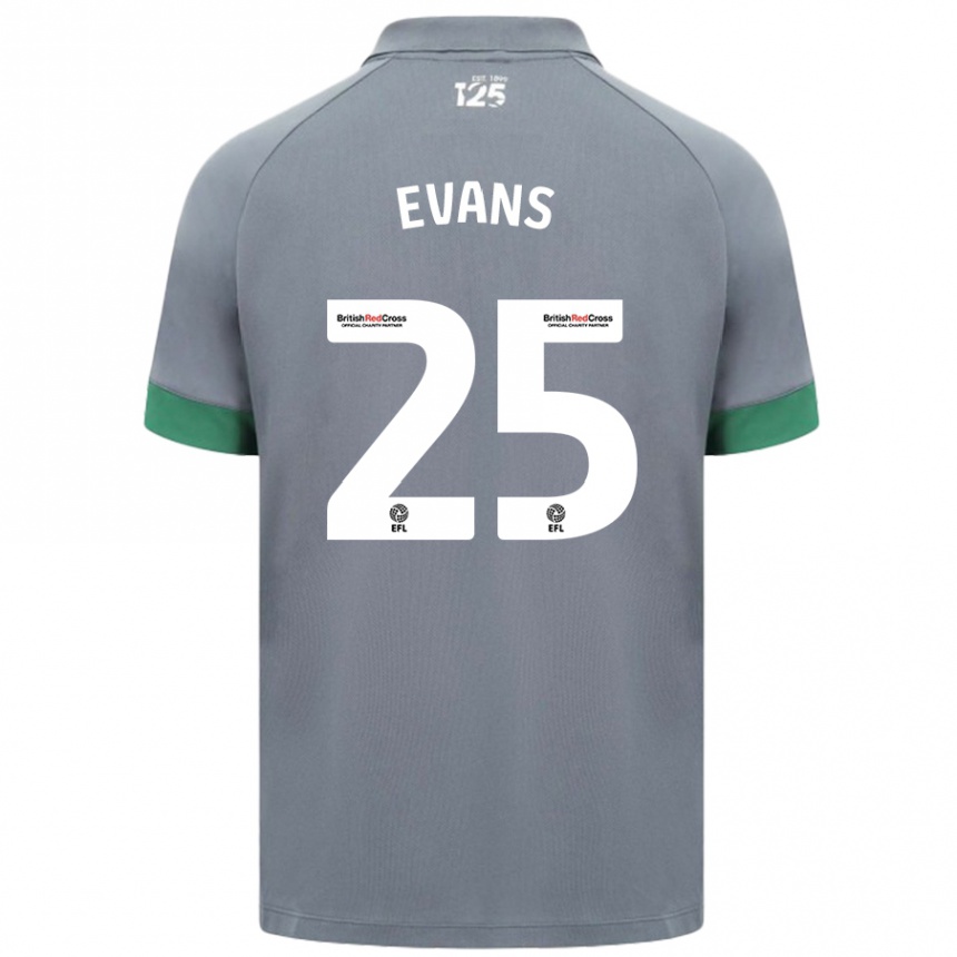 Kids Football Kieron Evans #25 Dark Gray Away Jersey 2024/25 T-Shirt Nz