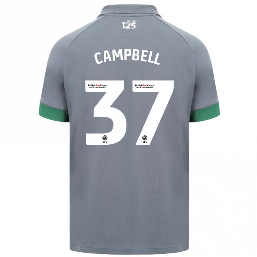 Kids Football Vontae Daley-Campbell #37 Dark Gray Away Jersey 2024/25 T-Shirt Nz