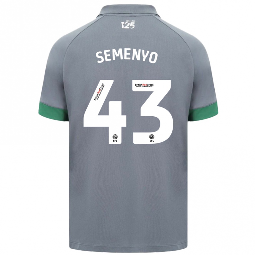 Kids Football Jai Semenyo #43 Dark Gray Away Jersey 2024/25 T-Shirt Nz