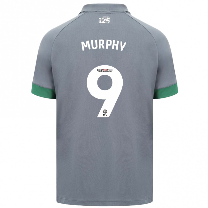 Kids Football Alana Murphy #9 Dark Gray Away Jersey 2024/25 T-Shirt Nz