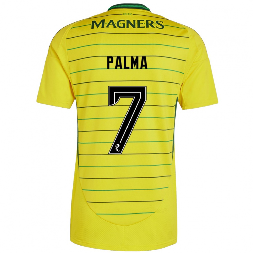 Kids Football Luis Palma #7 Yellow Away Jersey 2024/25 T-Shirt Nz