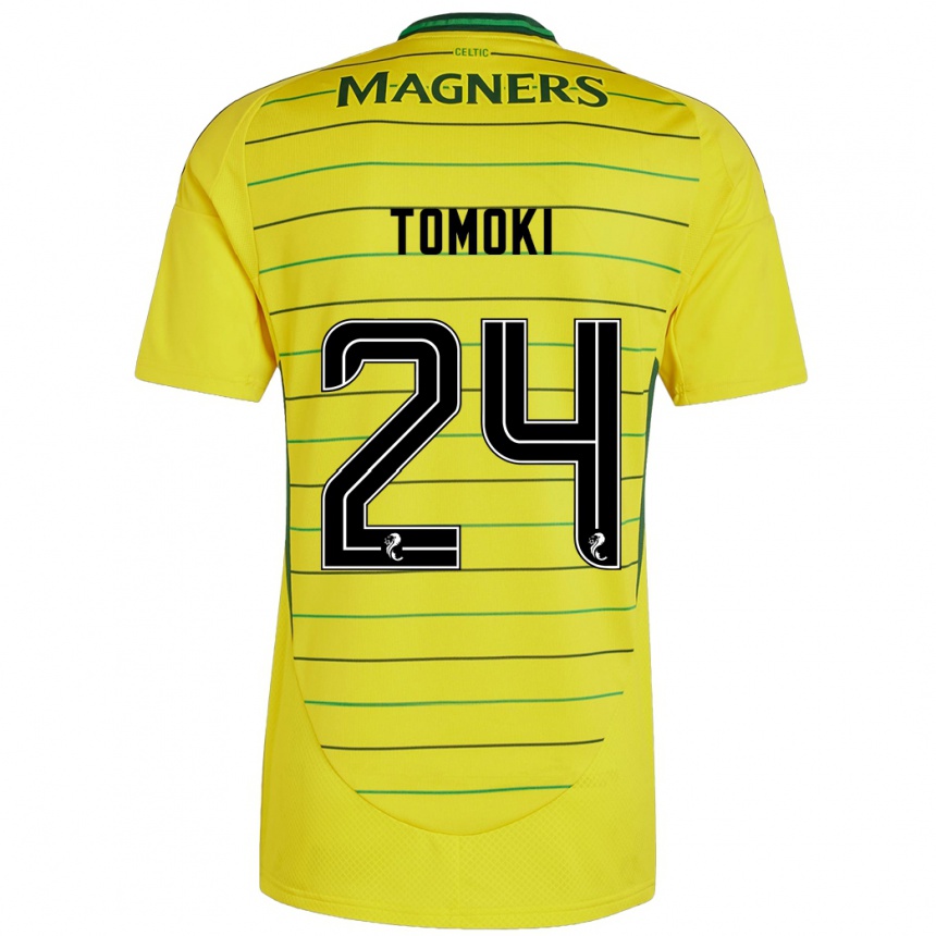 Kids Football Tomoki Iwata #24 Yellow Away Jersey 2024/25 T-Shirt Nz