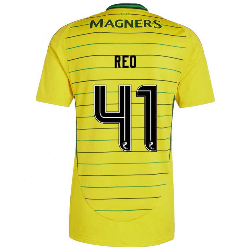 Kids Football Reo Hatate #41 Yellow Away Jersey 2024/25 T-Shirt Nz