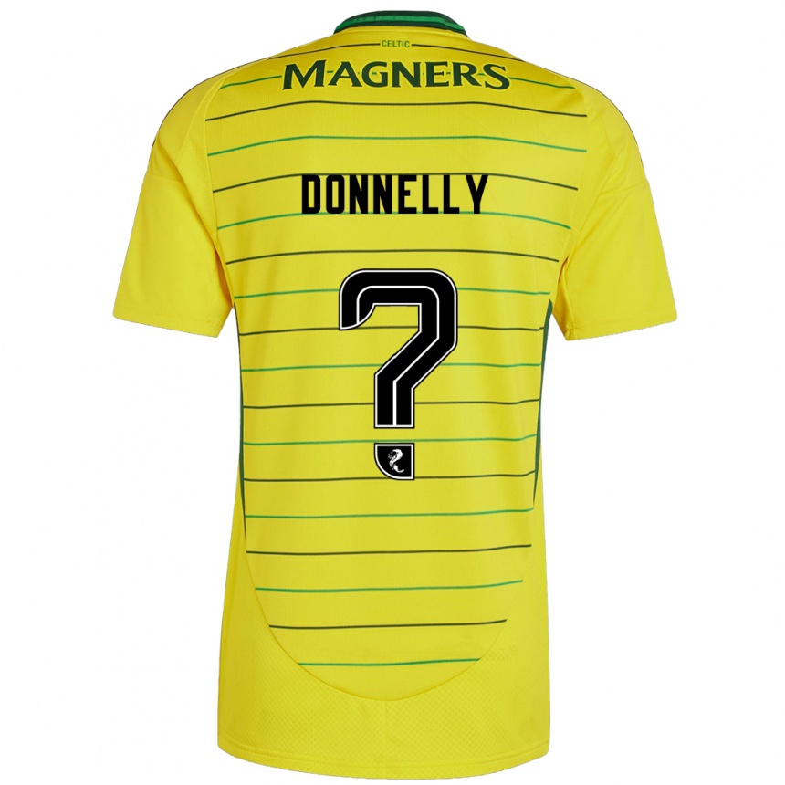 Kids Football Jacob Donnelly #0 Yellow Away Jersey 2024/25 T-Shirt Nz