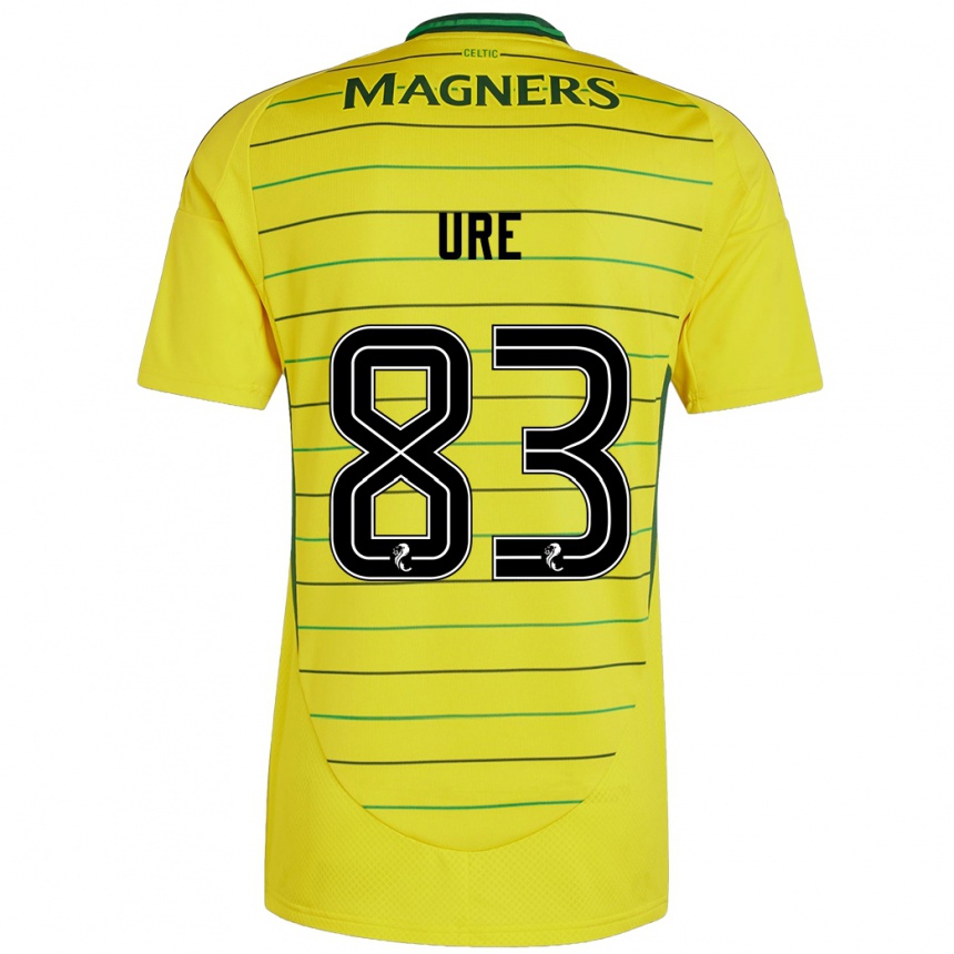 Kids Football Kyle Ure #83 Yellow Away Jersey 2024/25 T-Shirt Nz