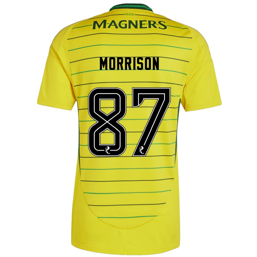 Kids Football Joe Morrison #87 Yellow Away Jersey 2024/25 T-Shirt Nz