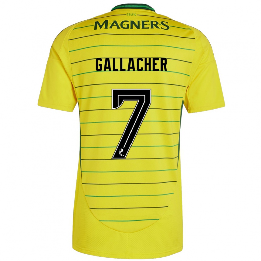 Kids Football Amy Gallacher #7 Yellow Away Jersey 2024/25 T-Shirt Nz