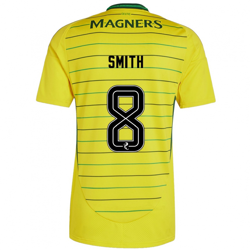 Kids Football Jenny Smith #8 Yellow Away Jersey 2024/25 T-Shirt Nz