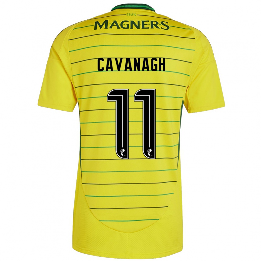 Kids Football Colette Cavanagh #11 Yellow Away Jersey 2024/25 T-Shirt Nz