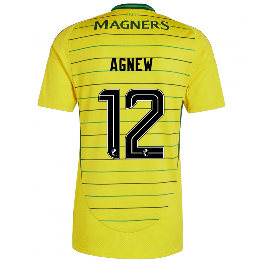 Kids Football Murphy Agnew #12 Yellow Away Jersey 2024/25 T-Shirt Nz