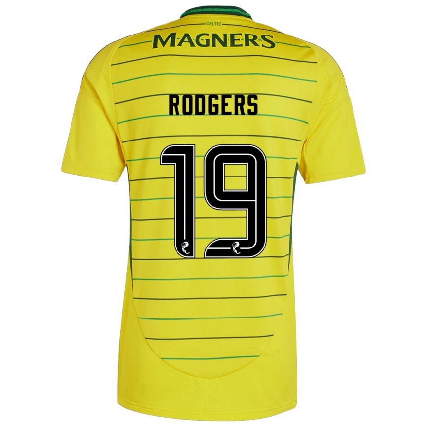 Kids Football Lisa Rodgers #19 Yellow Away Jersey 2024/25 T-Shirt Nz