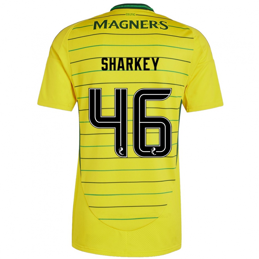 Kids Football Amy Sharkey #46 Yellow Away Jersey 2024/25 T-Shirt Nz