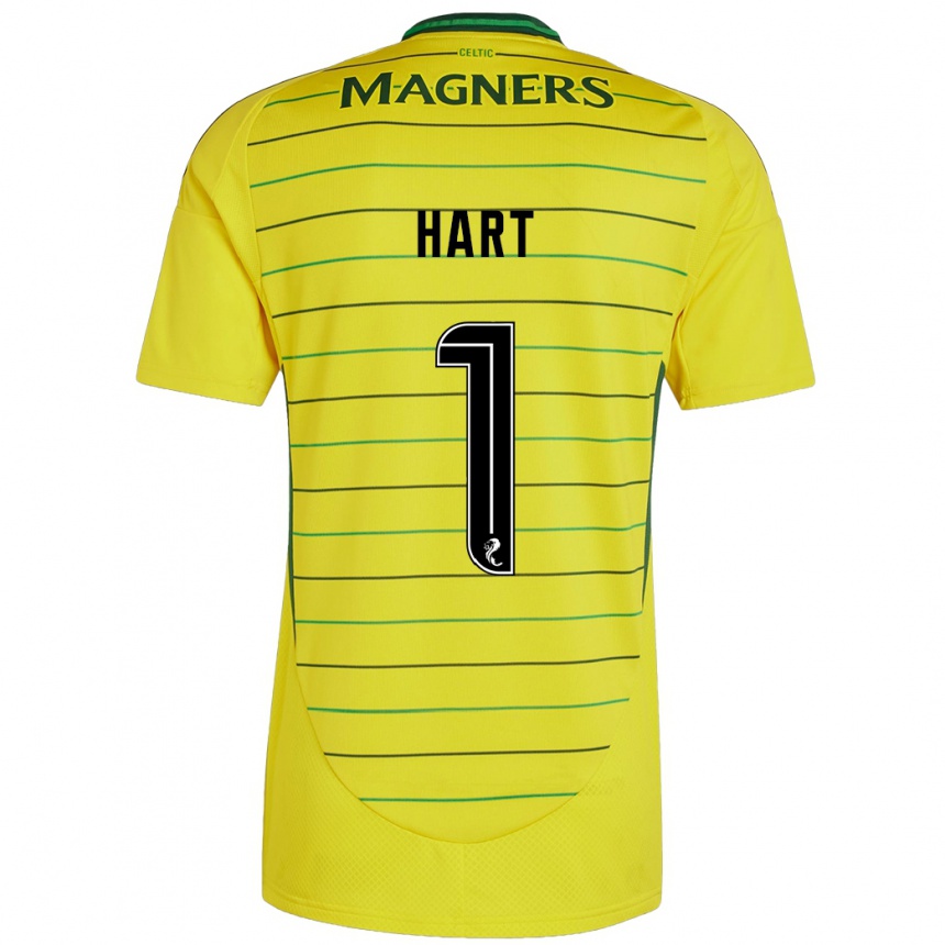 Kids Football Joe Hart #1 Yellow Away Jersey 2024/25 T-Shirt Nz