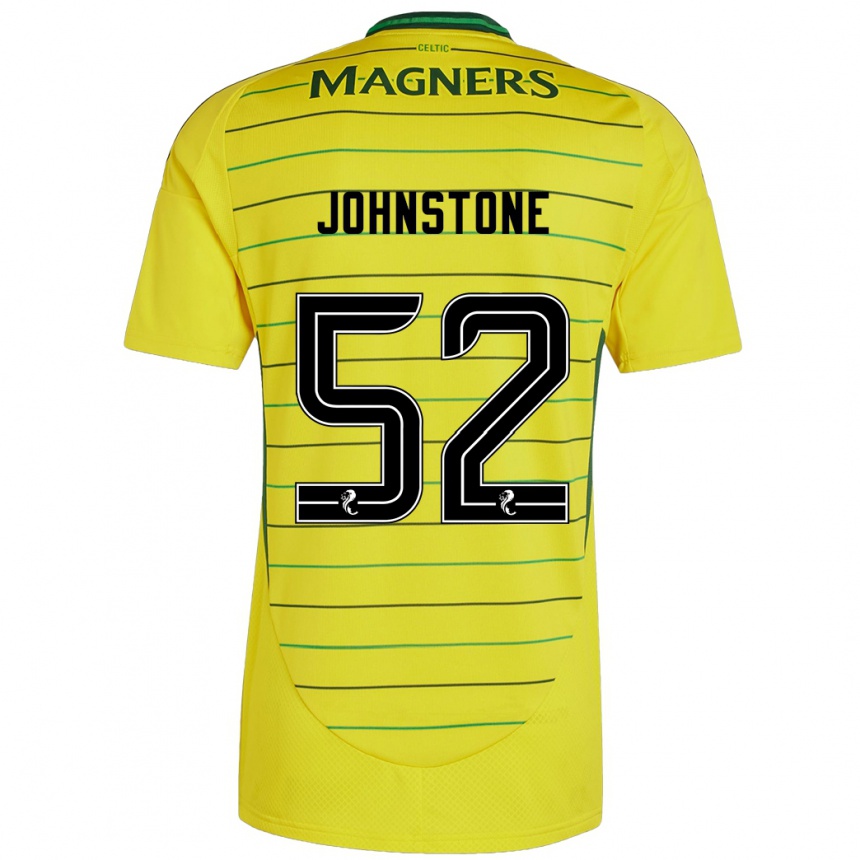 Kids Football Rachael Johnstone #52 Yellow Away Jersey 2024/25 T-Shirt Nz